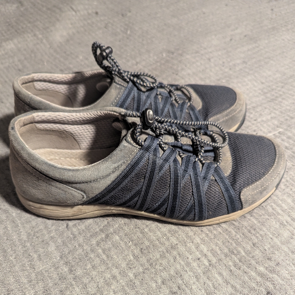 Dansko Gray and Blue Athletic Shoes with Mesh Upper